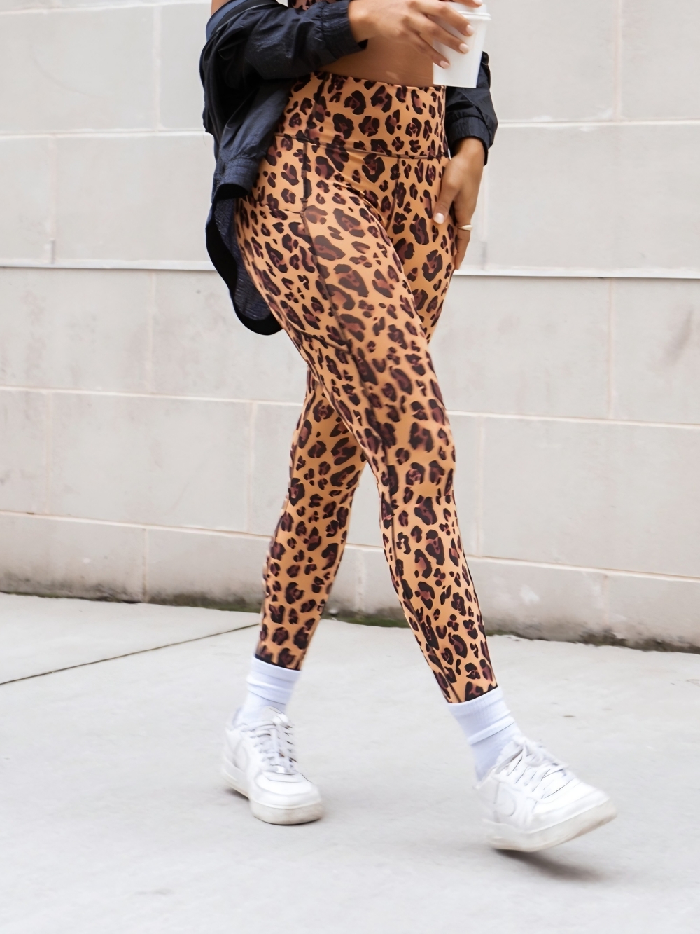 Just Fab Leopard Print High-Waist Leggings